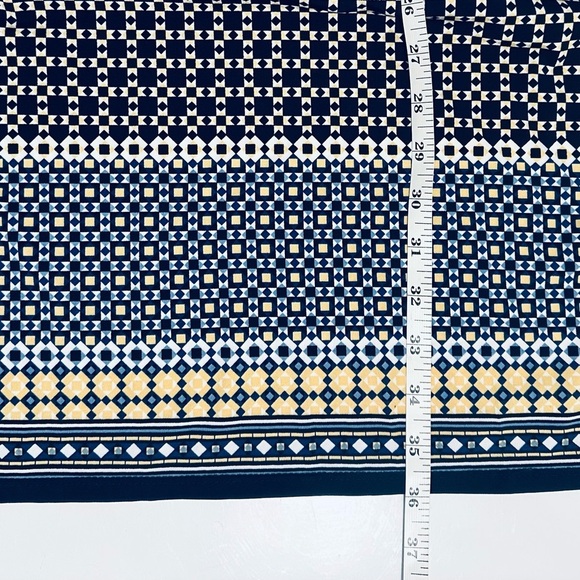 Max Studio NWT Geometric Sheath Midi Dress, Women’s Size Small, Pleated Skirt - Picture 10 of 16